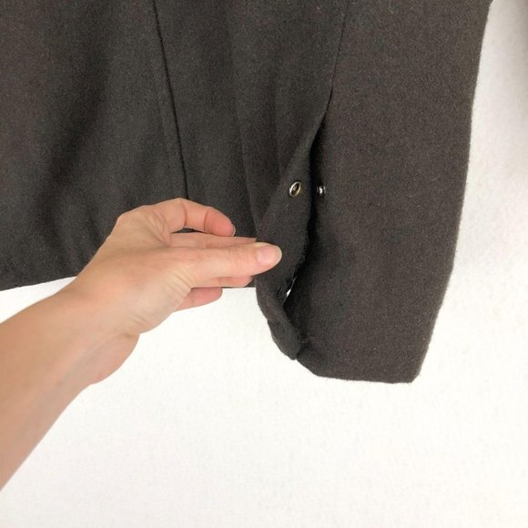 Tasso Elba Men's Size Medium Brown Wool Blend Long Sleeve Full Zip Jacket Coat - Picture 3 of 10